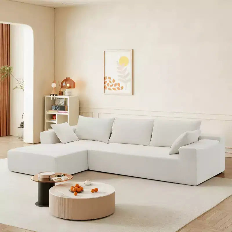 Canapé d'angle modulable 2 pièces Elio Modern de GDFStudio avec coussins