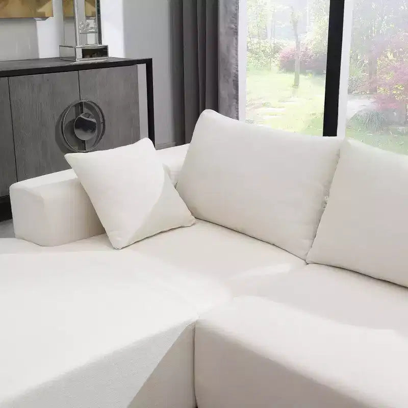 Canapé d'angle modulable 2 pièces Elio Modern de GDFStudio avec coussins