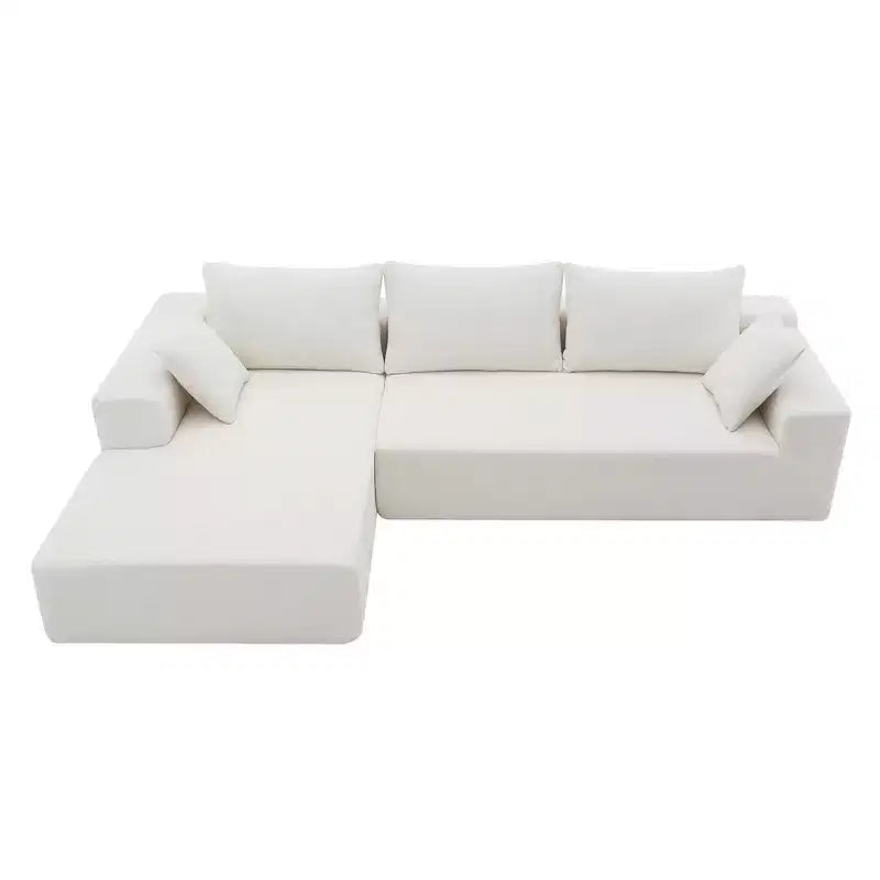 GDFStudio Elio Modern L-Shape 2 Piece Modular Sectional Sofa Set with Pollows