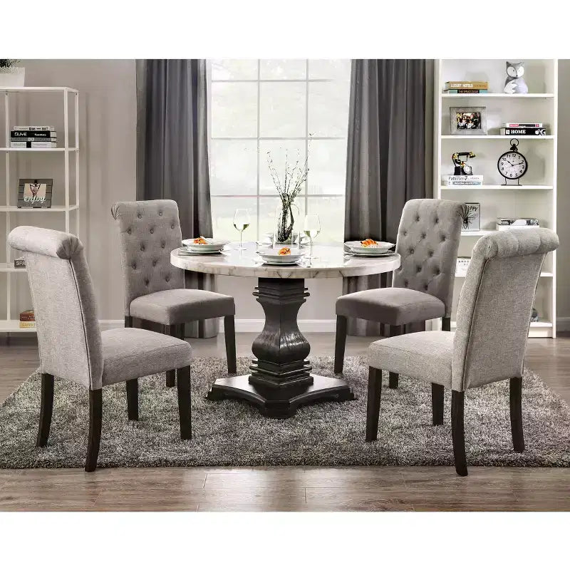 Ensemble repas 5 pièces Buckley - HOMES: Inside + Out: Plateau en marbre