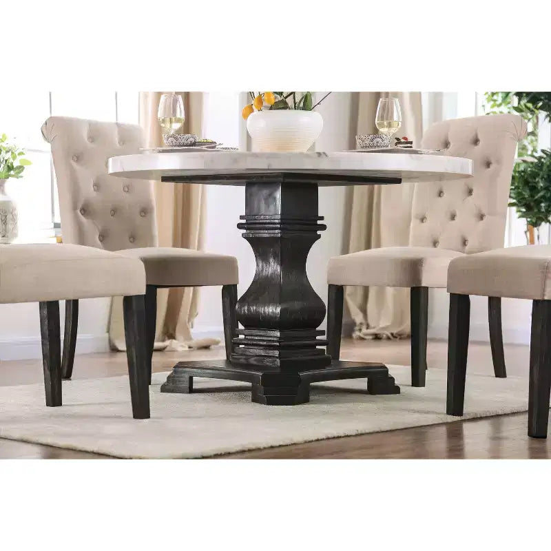 Ensemble repas 5 pièces Buckley - HOMES: Inside + Out: Plateau en marbre