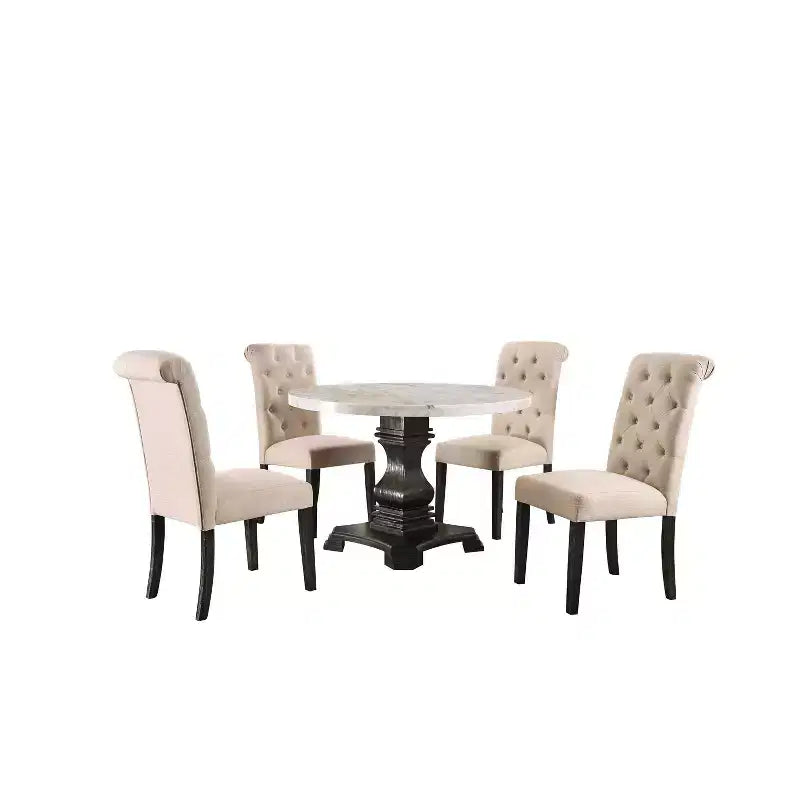 5pc Buckley Dining Set - HOMES: Inside + Out: Marble Top