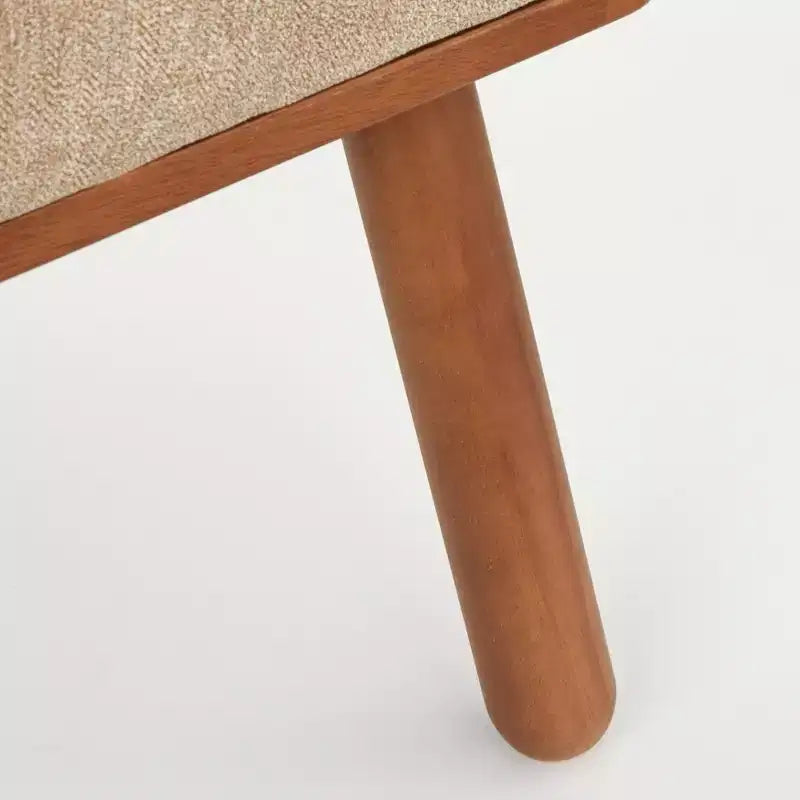 Buylateral Ensemble de salle à manger 4 pièces Playmate Mid-Century Modern Upholstered Breakfast Nook Noyer Meubles rembourrés polyvalents, Hévéa